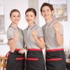 Mẫu áo đồng phục nhà hàng đẹp màu xám GUN1980084
